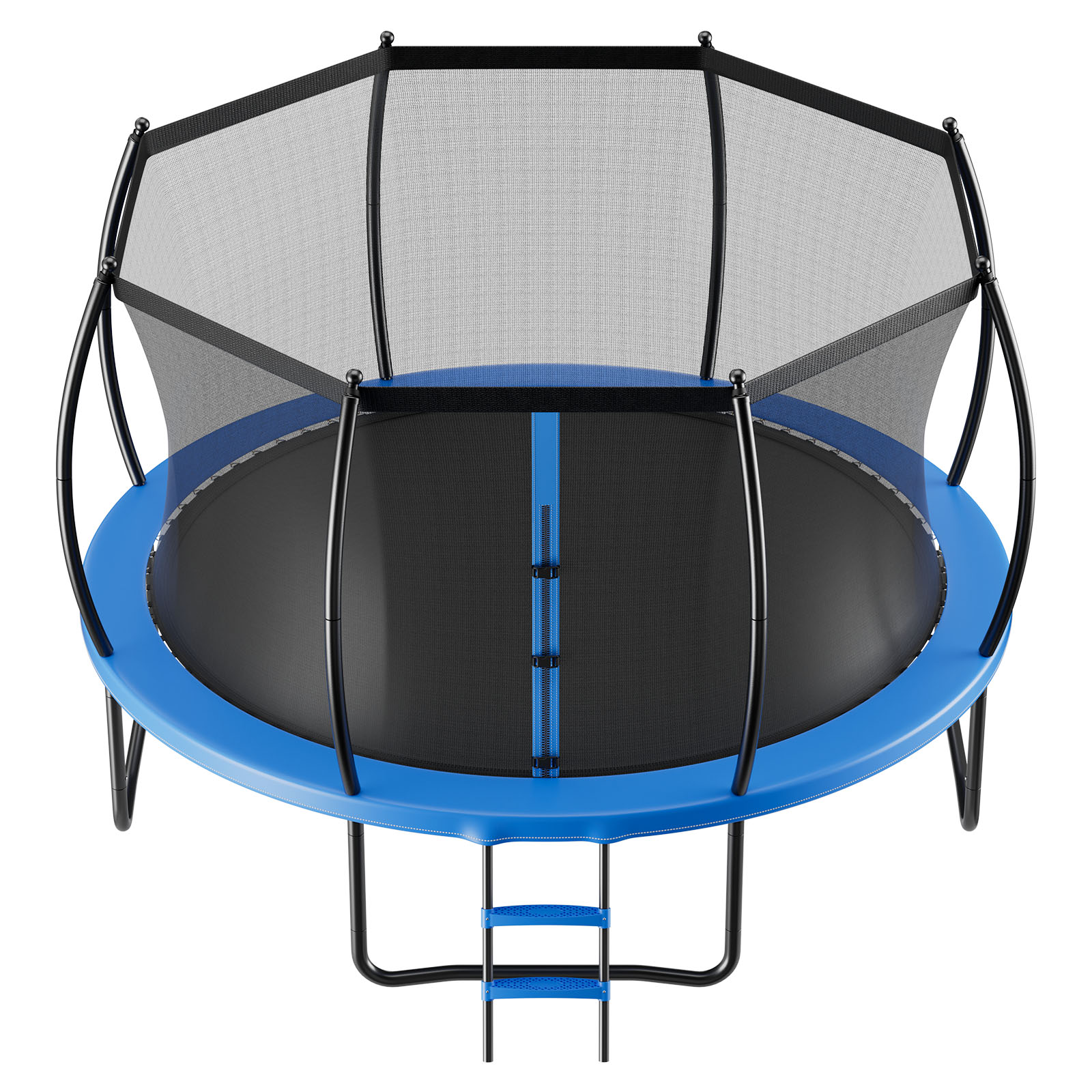 Mophorn Outdoor-trampolin Bodentrampolin 305 X 305 Cm Mit Sicherheitsnetz & Verstärkter Polsterung, Astm-zertifiziert, Robustes Trampolin, Max. 150 Kg Belastbar Für Kinder Im Garten