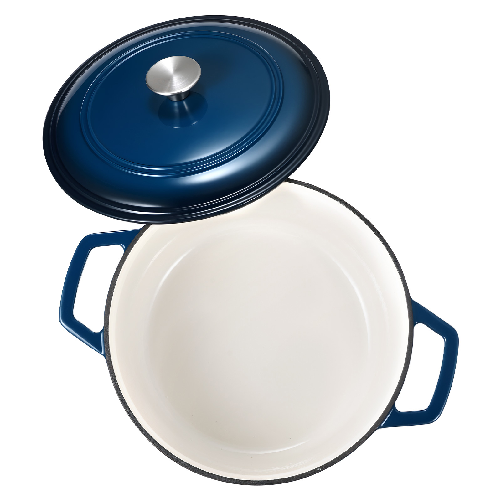 Mophorn Schmortopf Aus Emailliertem Gusseisen, 5,68 L Dutch Oven Für Sauerteigbrot, Robuster Topf Mit Deckel & Griffen, Hitzebeständig Bis 260 °c, Vielseitiger Topf Zum Kochen Und Braten