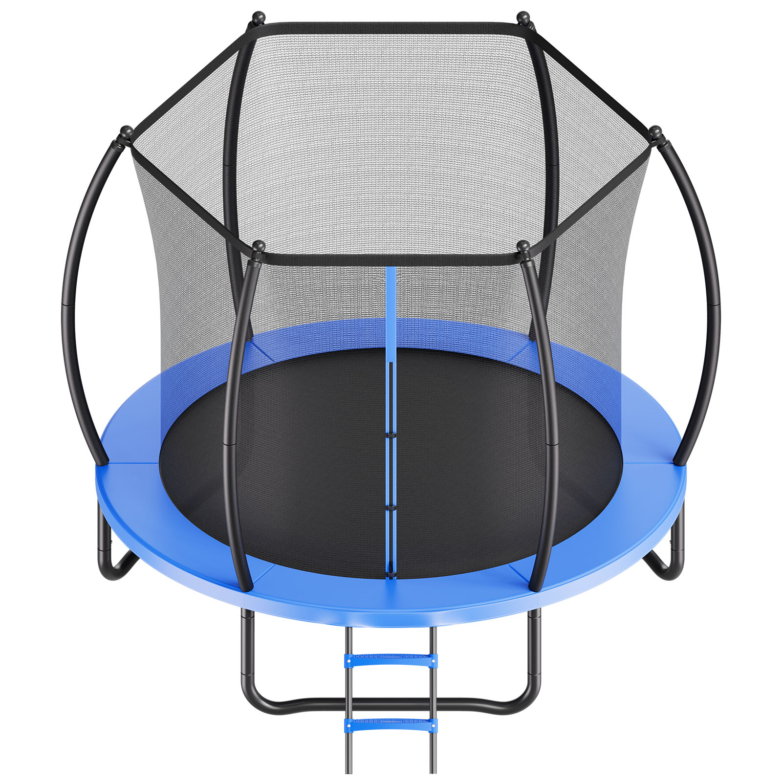Mophorn Outdoor-bodentrampolin 244 X 244 Cm Mit Sicherheitsnetz & Verstärkter Polsterung, Astm-zertifiziert, Strapazierfähiges Trampolin, Max. 120 Kg Belastbar Für Kinder Im Garten