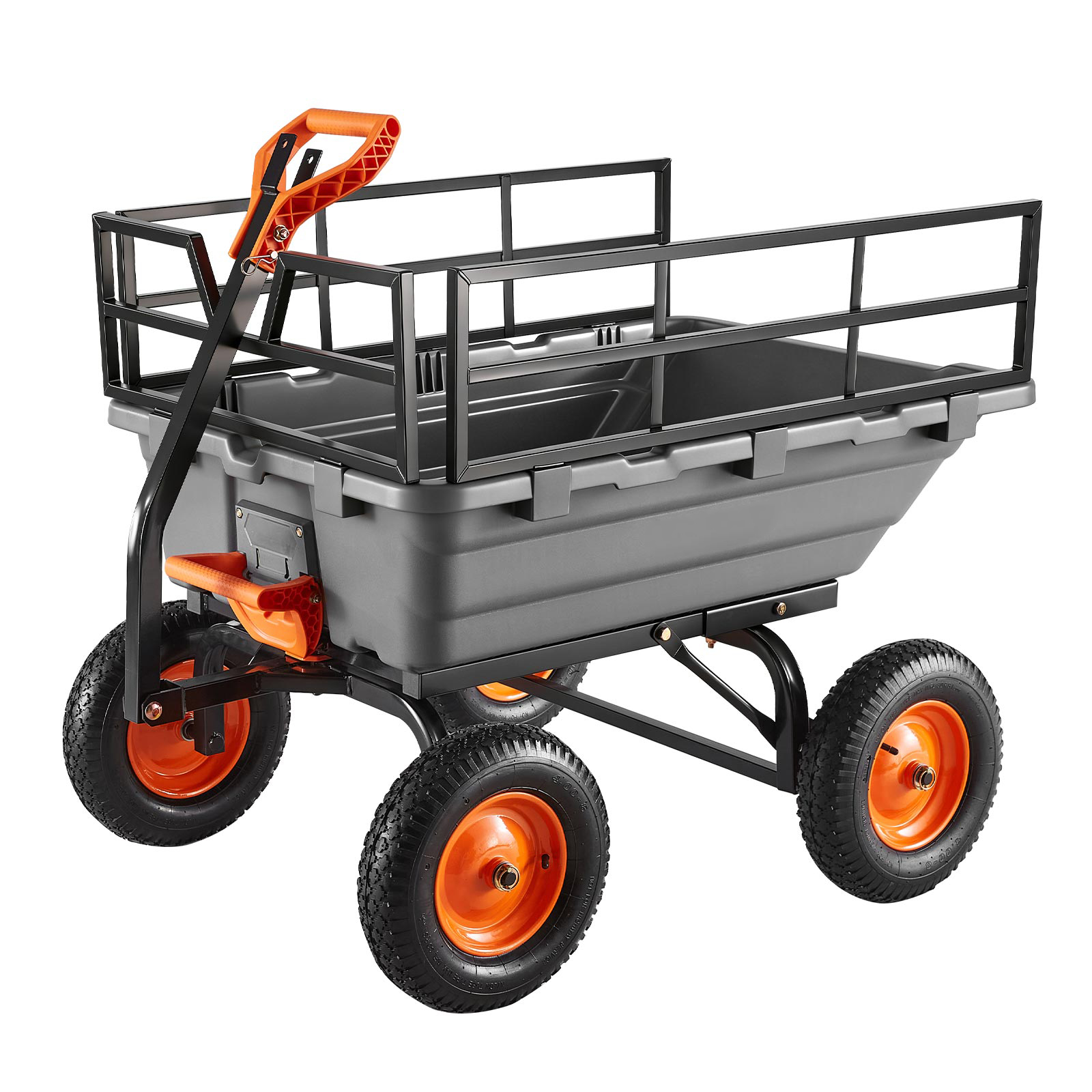 Mophorn Gartenwagen 680 Kg, Transportwagen Mit Kippfunktion, Handwagen Mit 2-in-1-griff, Transportkarre, Handkarre, Bollerwagen, Kippwagen Für Pflanzen, Erde Und Erntegut