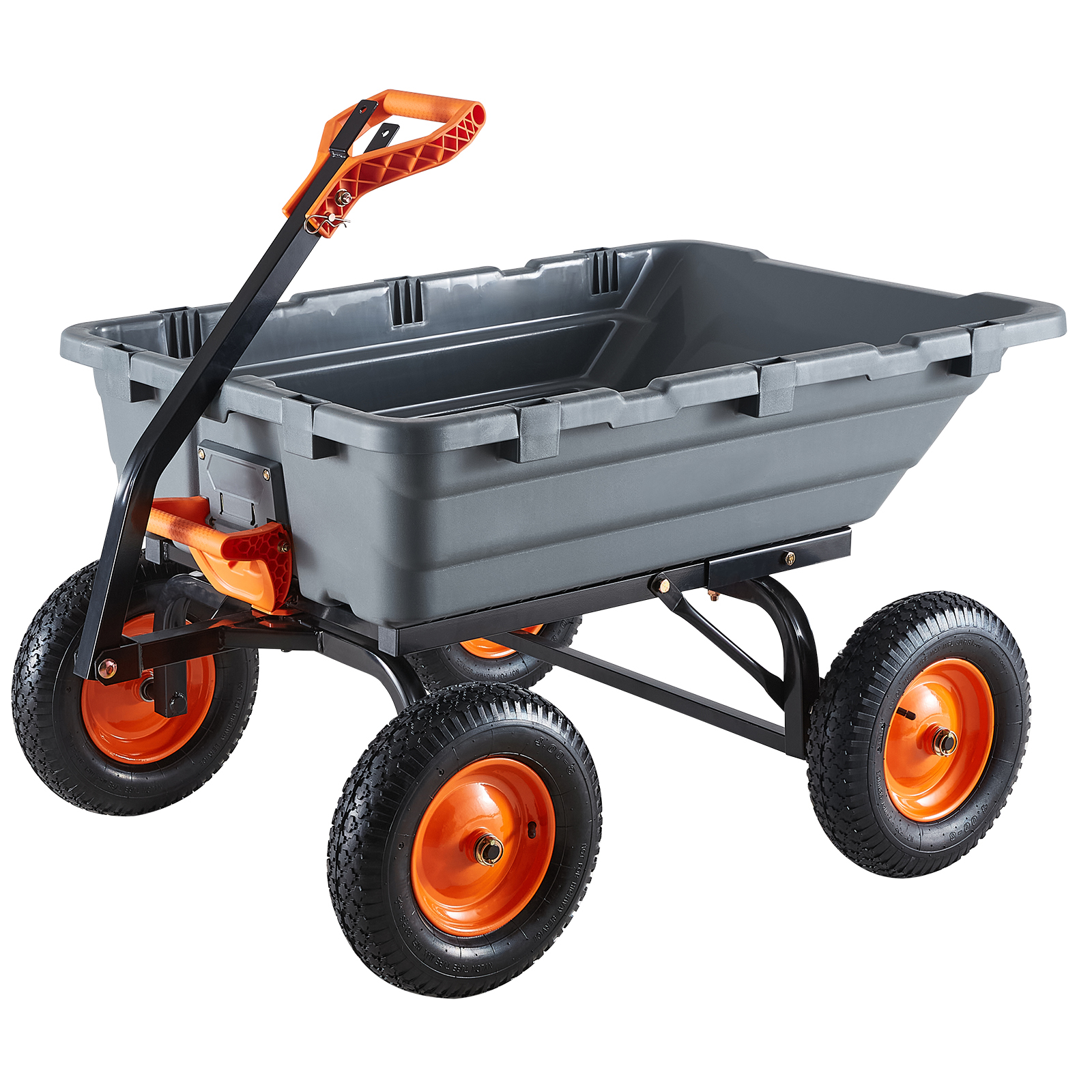 Mophorn Gartenwagen 680 Kg, Transportwagen Mit Kippfunktion, Handwagen Mit Verstellbarem Griff, Drehlagern, Handkarre, Bollerwagen, Bastelwagen, Kippwagen Für Pflanzen, Erde Und Erntegut