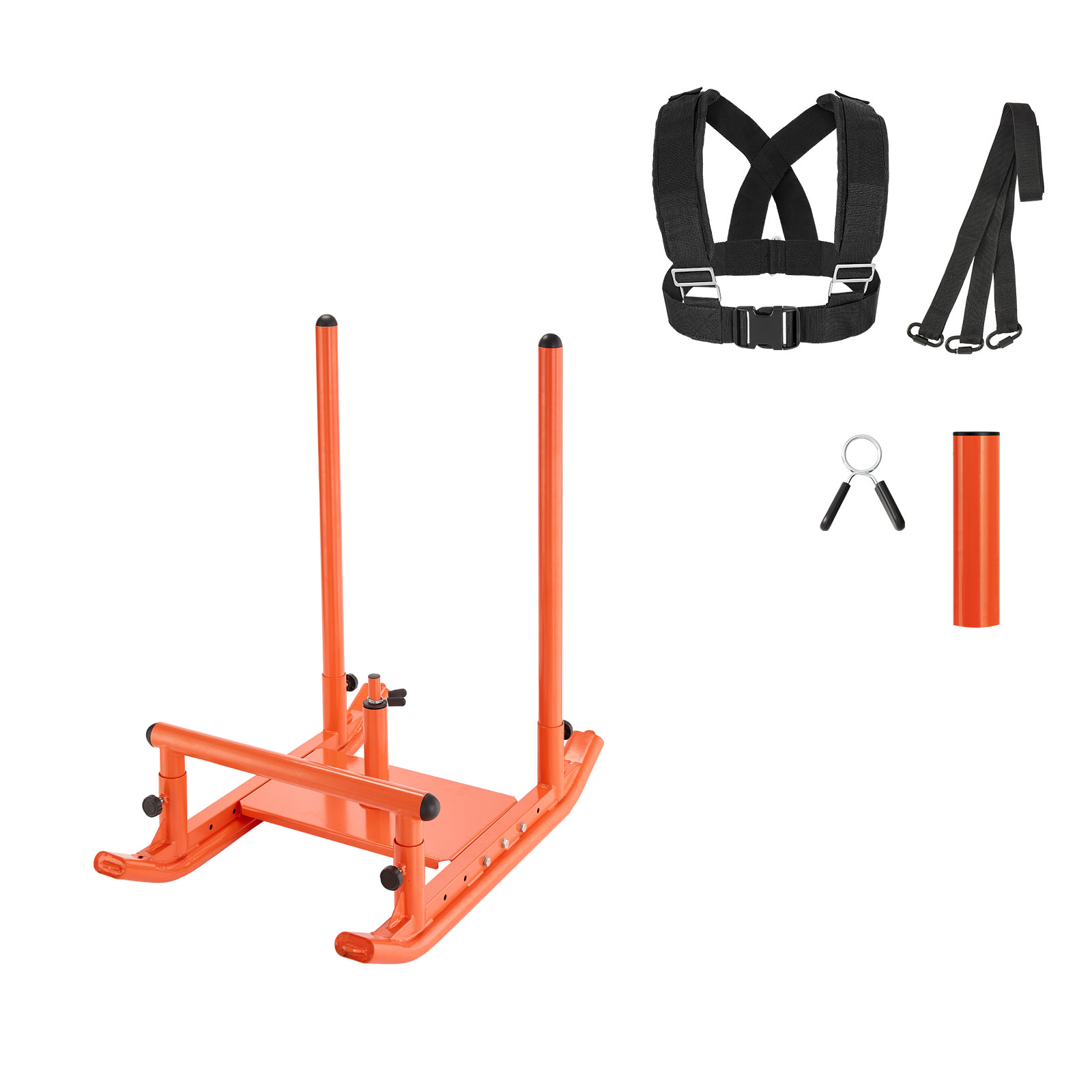 Mophorn Gewichtsschlitten Für Krafttraining Und Geschwindigkeitstraining Bei Sportlichen Übungen, Fitnessgerät Mit Griff, Geeignet Für 25/51 Mm Gewichtsscheiben, Orange
