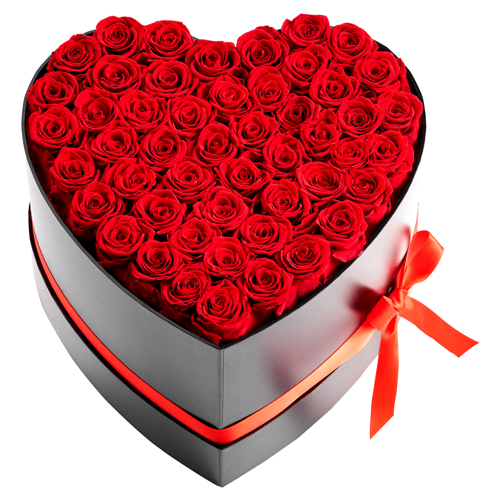 Mophorn 50 Stück Konservierte Rosen In Herzbox, Langlebiger Blumenstrauß, Geschenkbox Für Ehefrauen, Mütter, Partner, Ideal Für Hochzeit, Muttertag, Valentinstag, Weihnachten, Rot