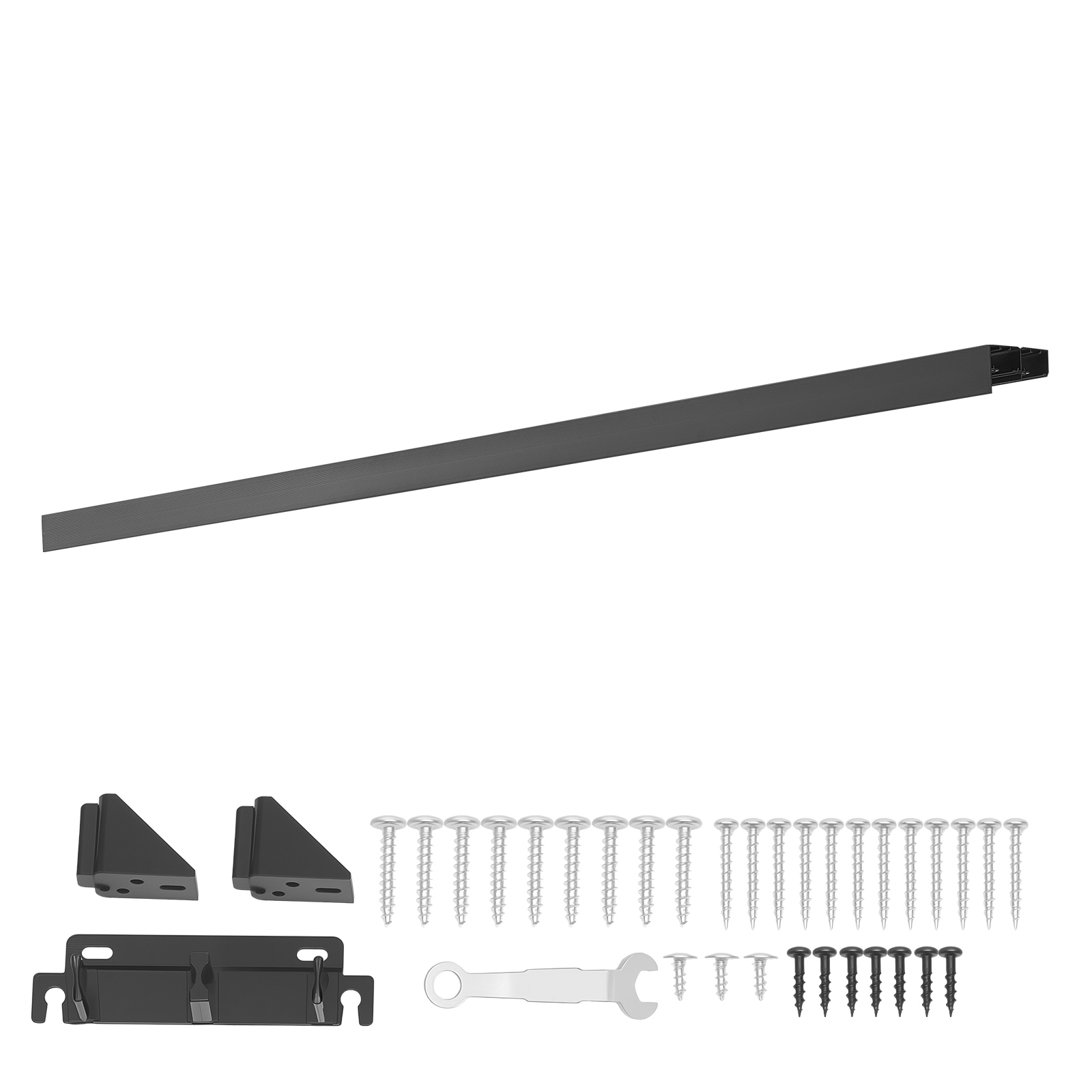 Mophorn Bypass-schiebetürbeschlag-set 1829 Mm, Doppelschiebetürschiene Aus Aluminiumlegierung, Schiebetürsystem Für Schränke (25–45 Mm Dicke / 951 Mm Breite), Sanftes Gleiten & Geräuscharm, Schwarz