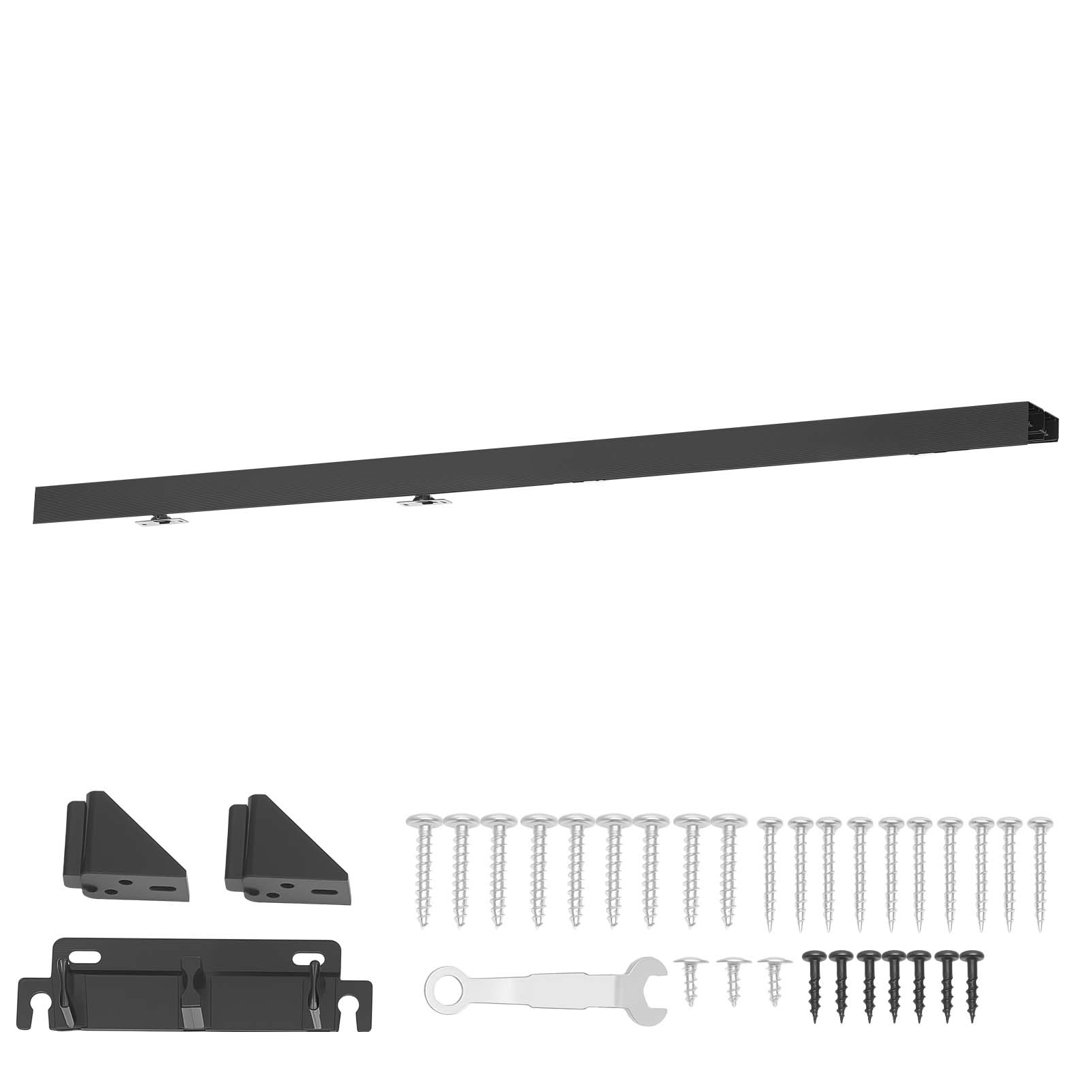 Mophorn Schiebetürbeschlag-set 1524 Mm, Doppelschiebetürschiene Aus Aluminiumlegierung,doppelspuriges Schiebetürsystem Für Schränke (25–45 Mm Dicke / 762 Mm Breite),sanftes Und Geräuscharmes Gleiten