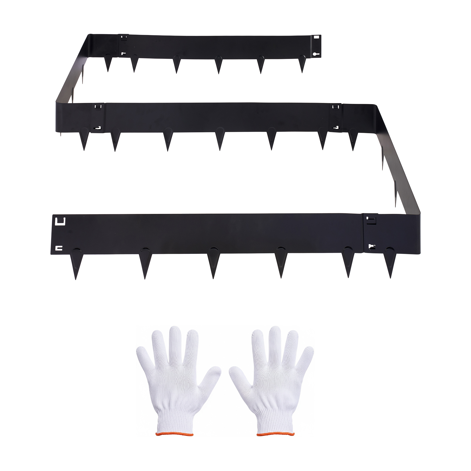 Mophorn Rasenkante 6er-pack 1016x207 Mm, Beeteinfassung Aus Verzinktem Stahl, Inklusive Handschuhe, Rasenbleche, Mähkante, Metall-palisade, Beetumrandung Für Blumenbeete Und Gartenwege