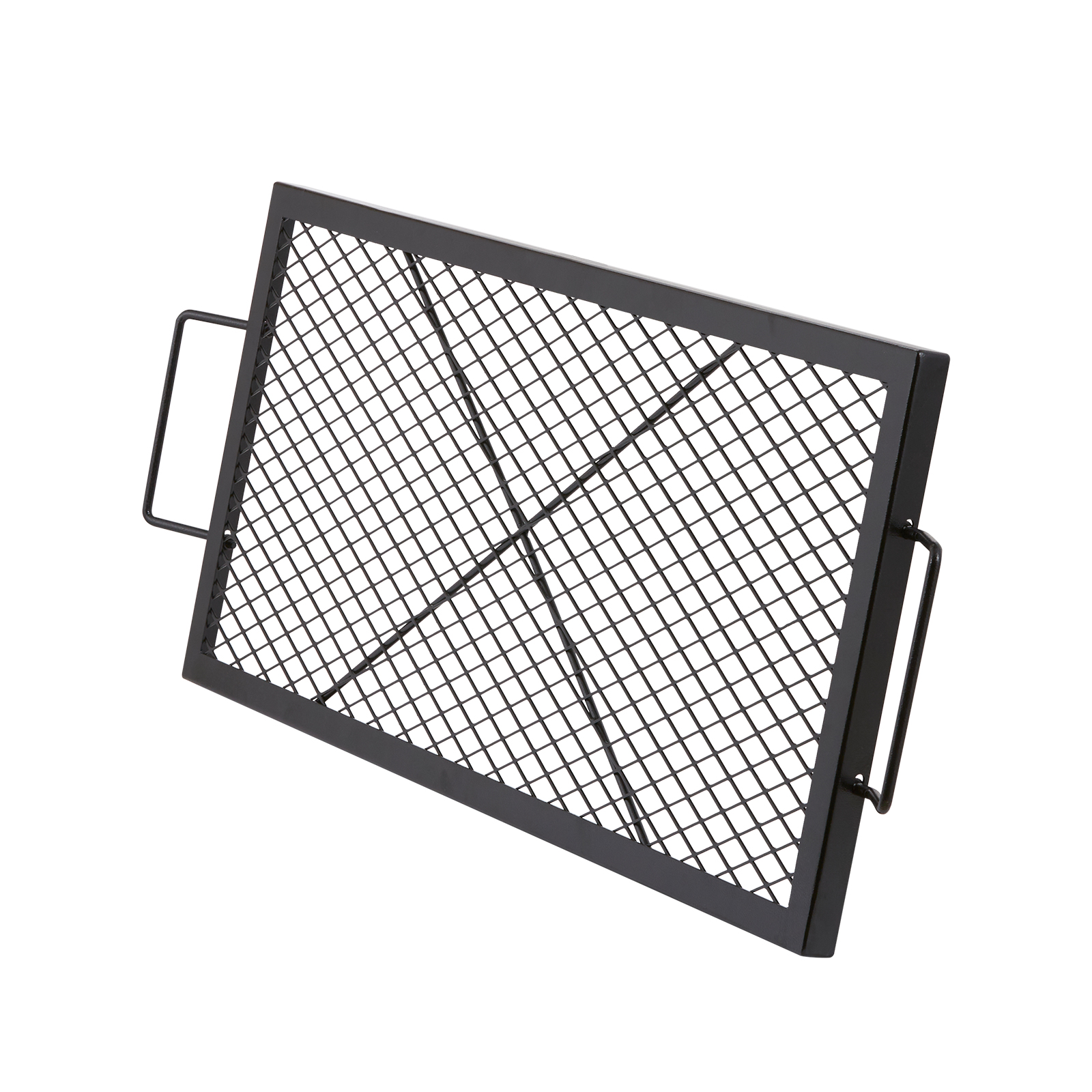 Mophorn 810 X 380 X 25 Mm X-marks Feuerstellen-grillrost, Rechteckiger Stahlgrillrost Mit Griff, Tragbares Camping-kochzubehör Für Outdoor-partys, Schwarz