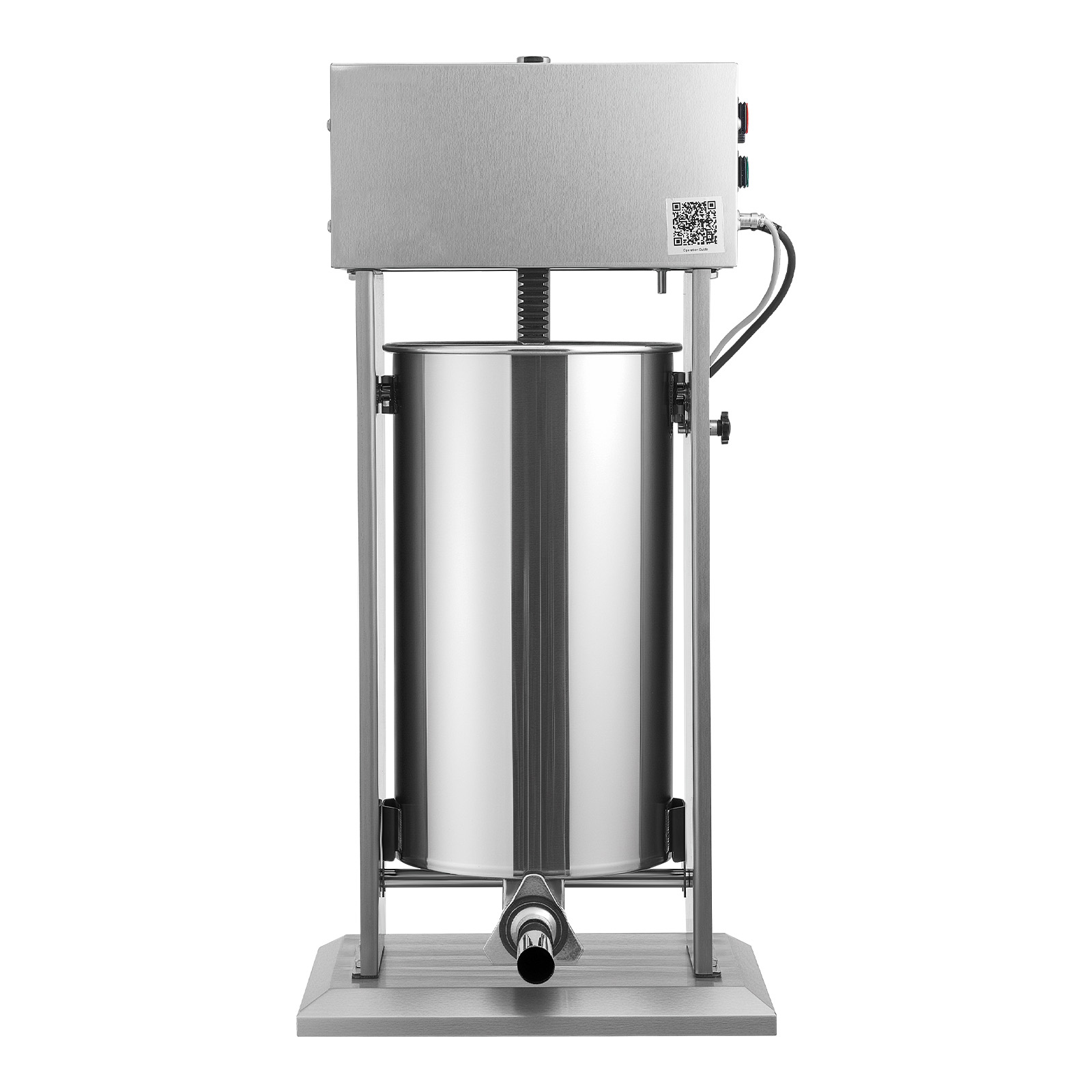 Mophorn 25 L Elektrische Wurstfüllmaschine, Vertikaler Edelstahl-wurstfüller Mit Einstellbarer Geschwindigkeit, Fußpedal & 5 Füllrohren, Geeignet Für Gewerbe, Metzgerei Und Haushalt