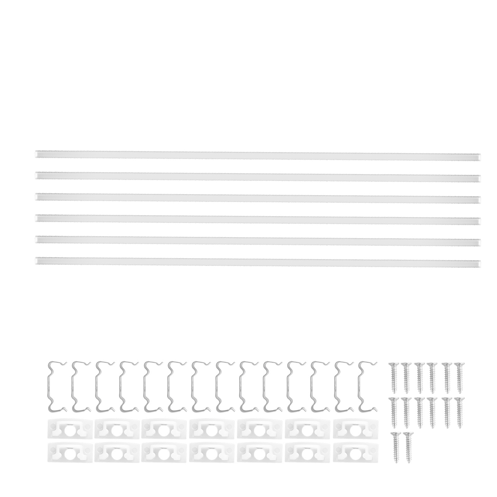 Mophorn Led-profil 6er-pack 1 M, Aluminiumprofile Mit Matter Abdeckung, Inklusive Endkappen Und Befestigungsclips, Kanäle Und Diffusor Für Led-streifen, Geeignet Für Arbeitsplattenbeleuchtung, U-form