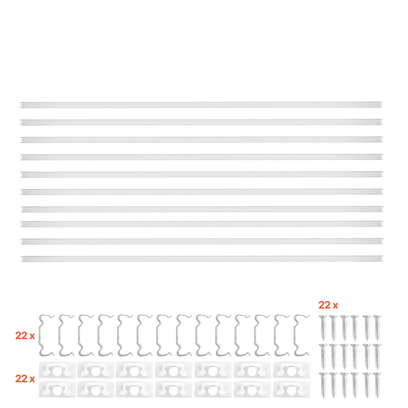 Mophorn Led Profil 10er-pack 1 M, Aluminiumprofile Mit Matter Abdeckung, Inklusive Endkappen Und Befestigungsclips, Kanäle Und Diffusor Für Led-streifen, Geeignet Für Unterbau-arbeitsplatten, U-form