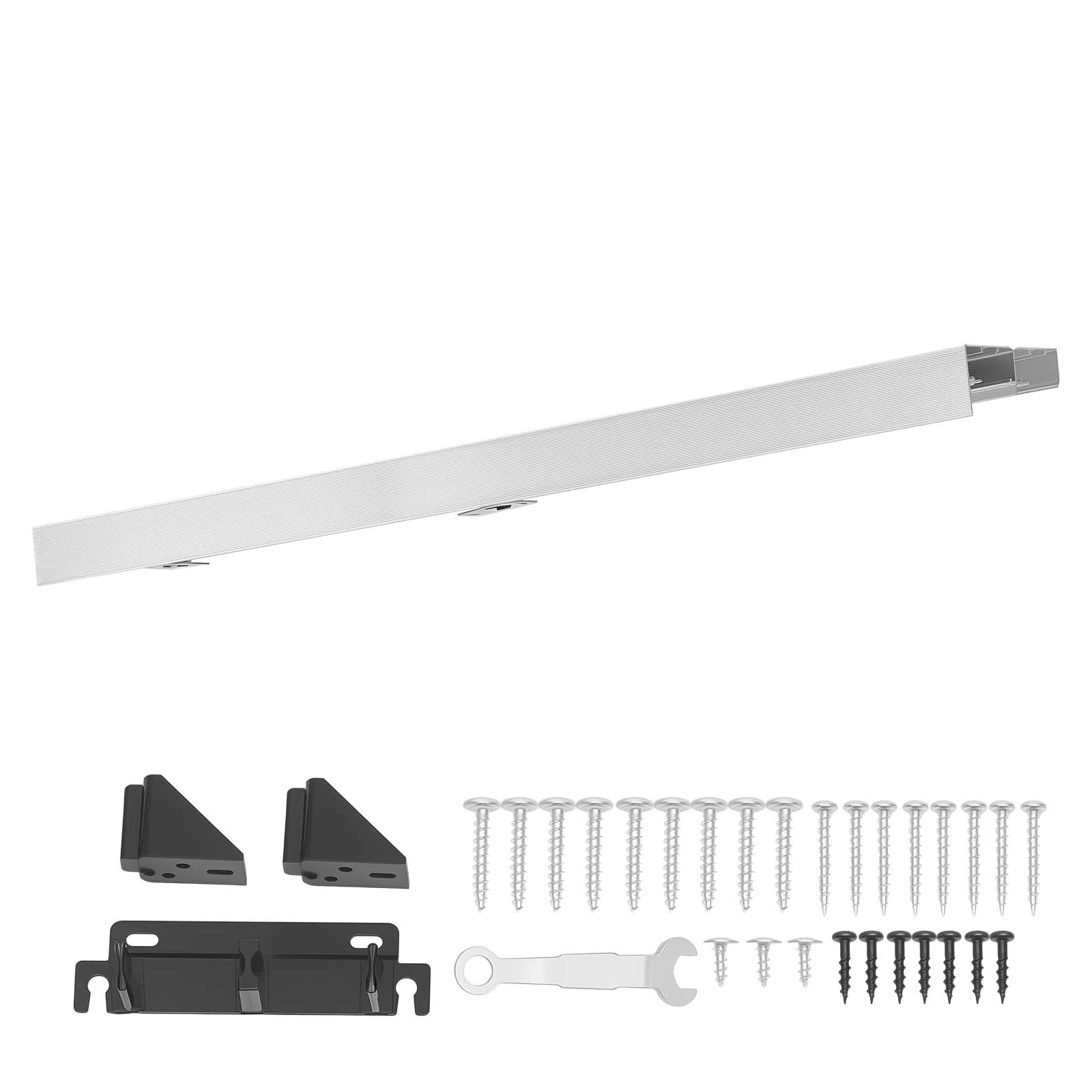 Mophorn Schiebetürbeschlag-set 1219 Mm, Aluminium-doppelschiebetürschiene, System Für Türen (25–45 Mm Dicke / 610 Mm Breite), Sanftes Und Geräuscharmes Gleiten