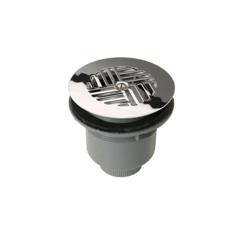 Ablaufventil Siphon Durchmesser 90mm Vertikaler Ausgang Edelstahlgitter - Nicoll