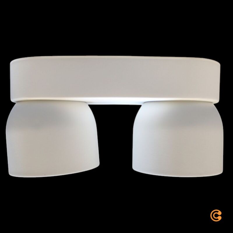 [gebraucht] B-ware Nordlux Downlight Pitcher Gu10 2-flammig Metall Weiß Dimmbar 24 Cm