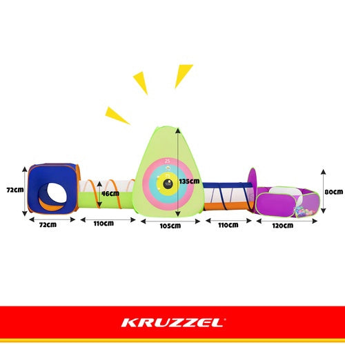 5-in-1-zeltset Für Kinder Mit Tunneln Und 100 Bällen