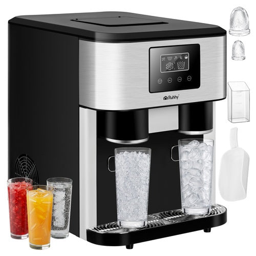 3-in-1-eiswürfelbereiter Mit Zerkleinerer Und Wasserspender, 15 Kg/tag