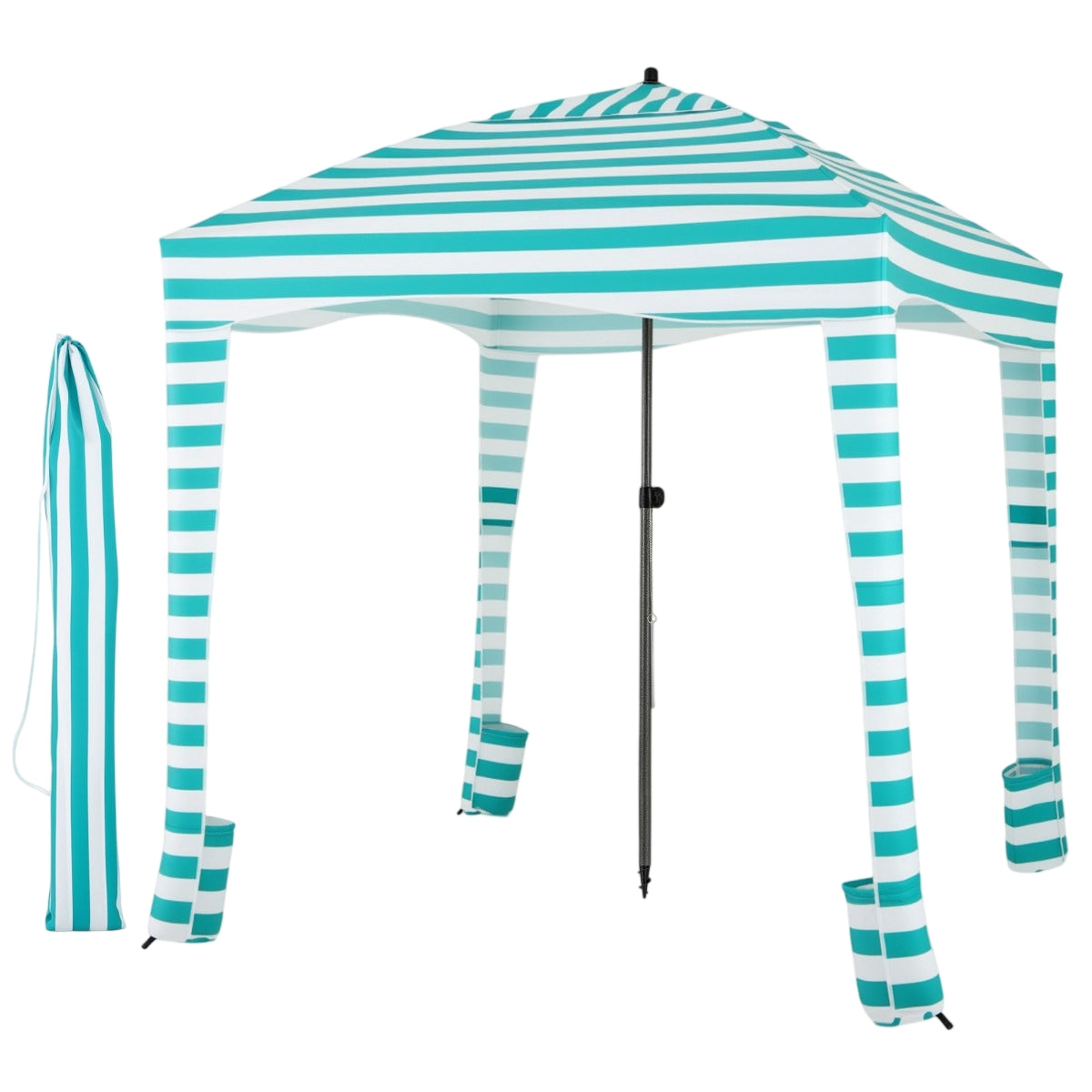 Strandpavillon 183 X 183 Cm, Abnehmbare Seitenwand