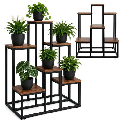 Pflanzenständer Aus Metall, 6-stöckig, Loft-stil, 67 Cm