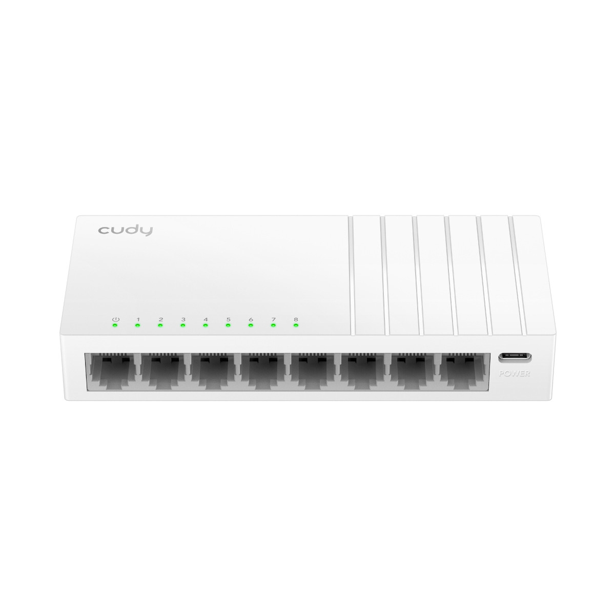Cudy 8-port Gigabit Switch With Usb-c Power Input, Gs108u 2.0 Unmanaged Gigabit Ethernet (10/100/1000) Weiß