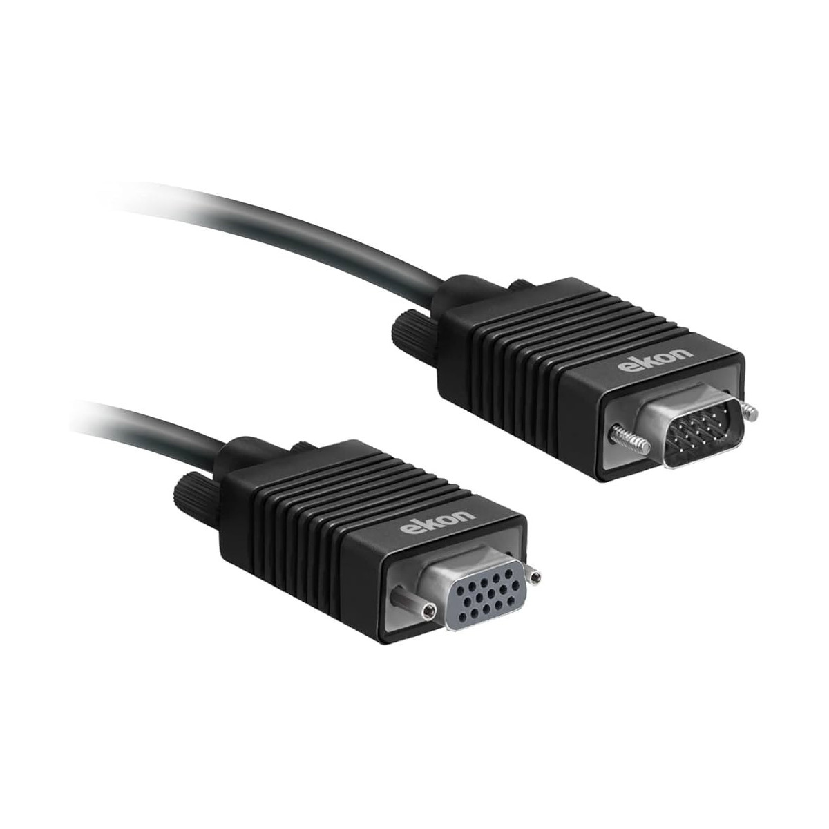 Ekon Vga-kabel 15 Pin Stecker Auf Buchse 1,5 M Schwarz