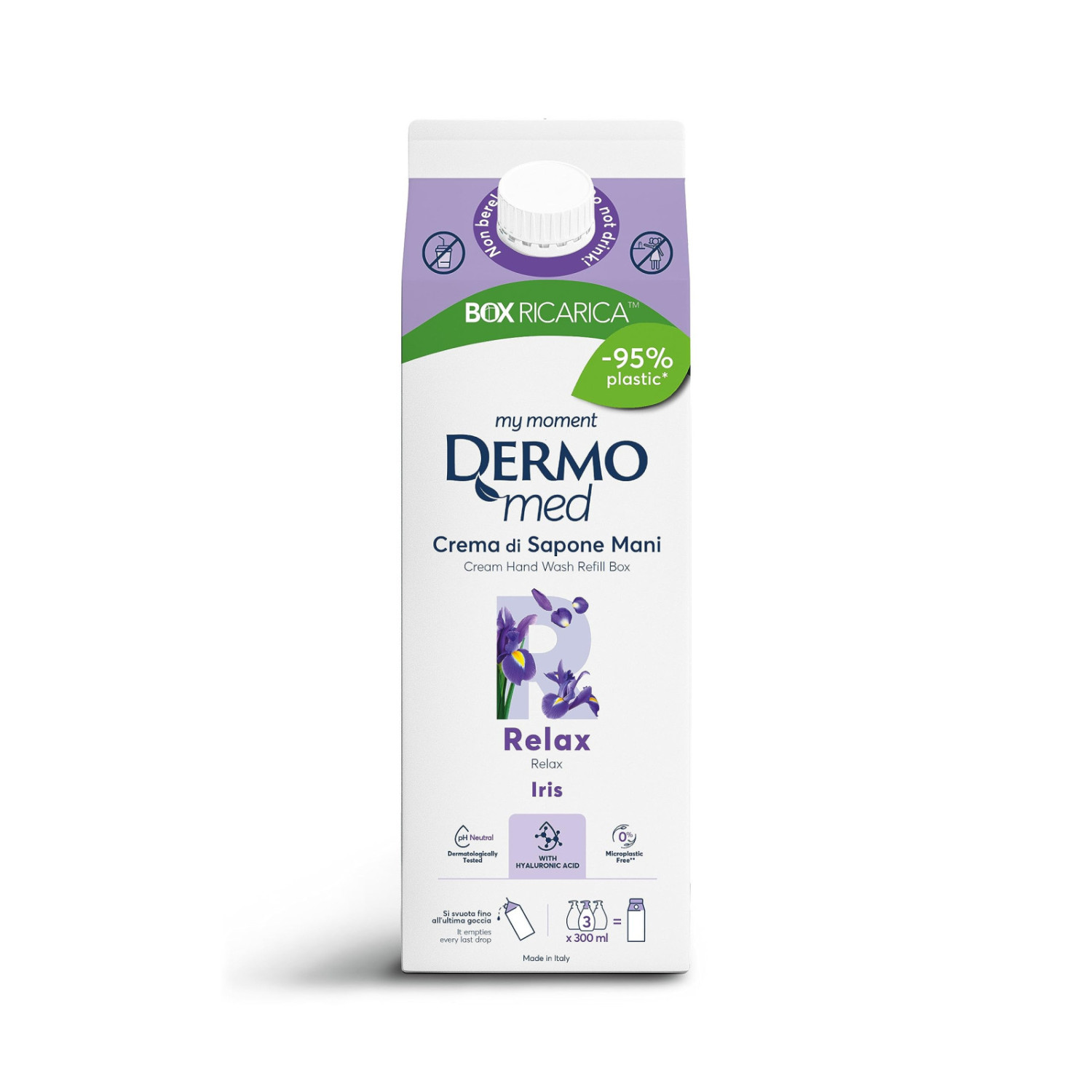 Dermomed Eco-nachfüllung Flüssige Handseife Relax Mit Hyaluronsäure 900ml