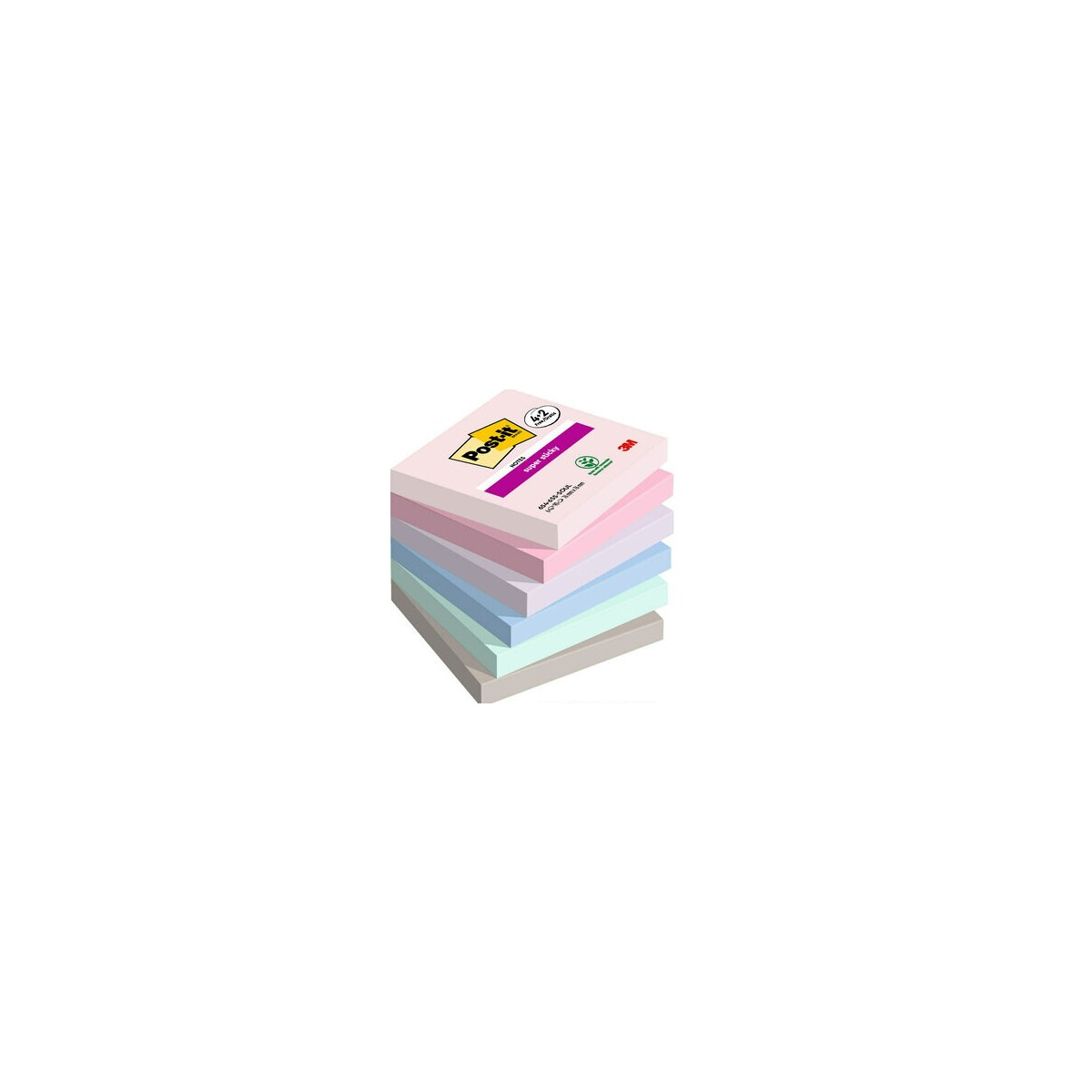 Post-it 7100259203 Klebezettel Quadratisch Grau 90 Blätter Selbstklebend