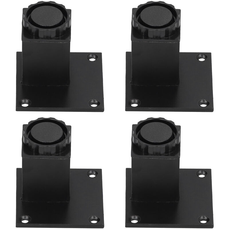 Sjlerst 4-teiliges Set Höhenverstellbarer Möbelfüße Aus Aluminiumlegierung, Quadratische Stütze Für Sofa Und Schrank, 60 Mm