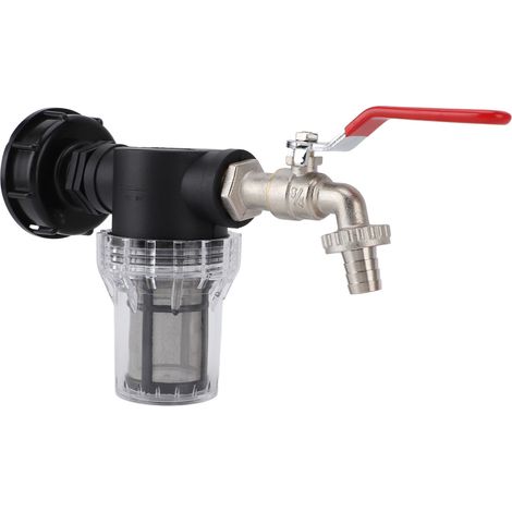 Ibc-tankfilter, Filteranschluss Für Ein-tonnen-fässer, Hochdurchflussfähiger, Auslaufsicherer Schlauchadapter Für Ibc-tanks, Ein-tonnen-fassanschluss Mit S60x6- Auf G3/4-innengewindefilter Inklusive D