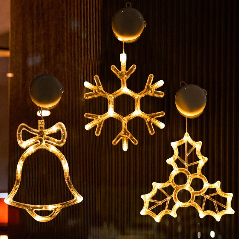 Weihnachtsdekorationsset (3-teilig), Lichterkette Mit Saugnäpfen, Batteriebetriebene Lichterkette