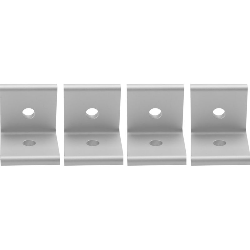 Winkelverbinder, 4 Stück, Verbindungsstück, Aluminiumprofil (weiß 4545)