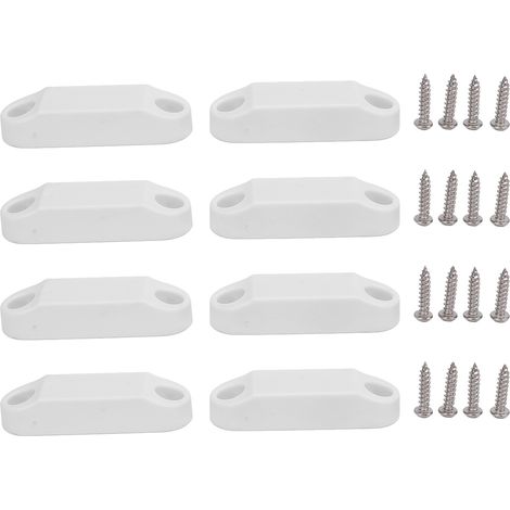 Set Mit 4 Paar Magnetischen Gepäcktürverschlüssen Und Halterungen, Wetterfeste Aufbewahrung Für Wohnmobile Und Anhänger, Weiß