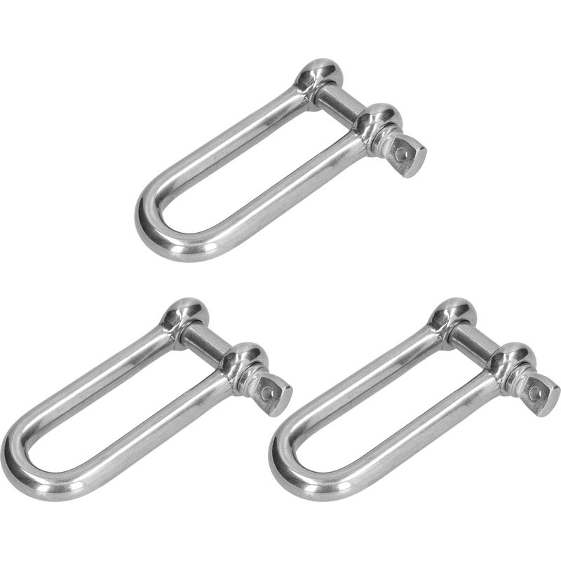 Langer D-förmiger Schäkel Aus Edelstahl 304, Gerade Ankerschraube, Kettenbolzen, Drahtseilverbinder, 3 Stück M12