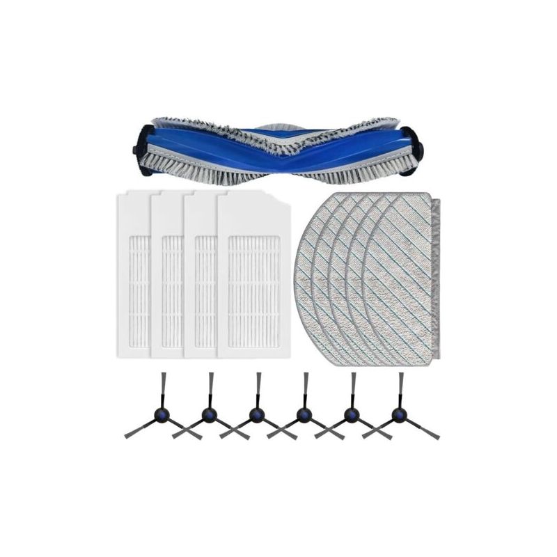 Set Mit 16 Ersatzteilen Für Deebot N20 / N20 Plus / N20 Pro Plus Saugroboter: 1 Hauptwalzenbürste, 4 Filter, 5 Wischtücher, 6 Seitenbürsten