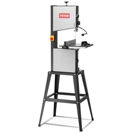 Bandsäge Mit Ständer, 9,65 Zoll, 506 U/min / 920 U/min, Tischbandsäge Mit Zwei Geschwindigkeiten, 370 W, 1/2 Ps-motor, 6 Zoll Schnitthöhe, 72,13 Zoll Sägeblattlänge - Vevor