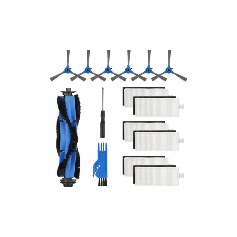 Tsv 15-teiliges Ersatzteilset, Kompatibel Mit Den Saugrobotern Eufy Robovac 11s, 15c, 30, 30c, 12, 35c Und 15t. Inhalt: 6 Filter, 6 Seitenbürsten, 1 Rotationsbürste, 1 Reinigungsbürste