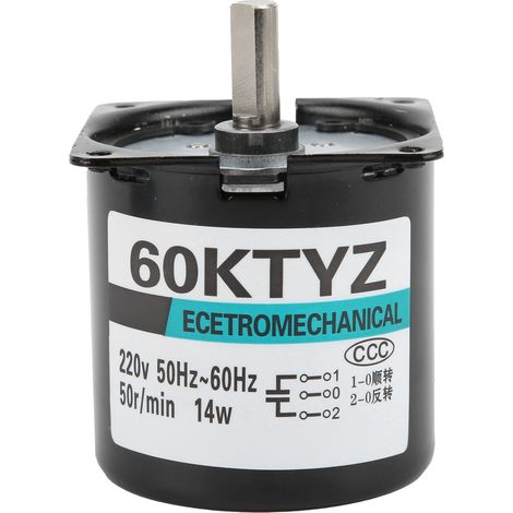 Permanentmagnet-mikrogetriebemotor, Drehzahlreduzierung, Generatorzubehör, Diy, 14 W, 50 U/min, 220 V Wechselstrom
