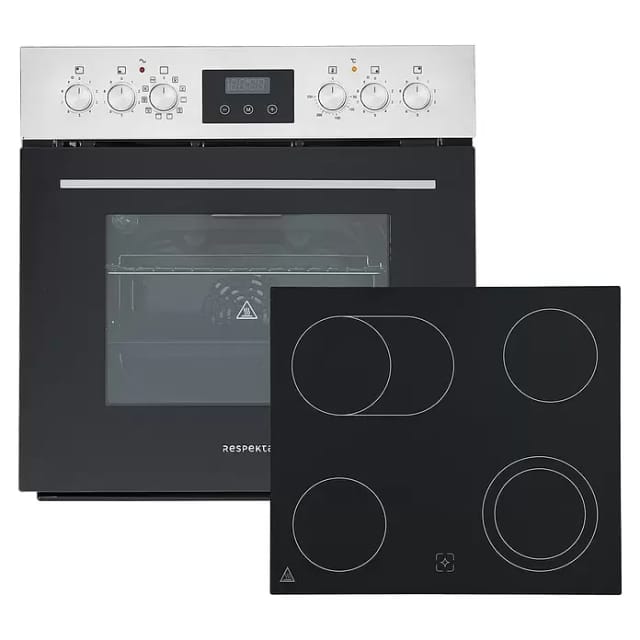 Respekta - Backofen Herdset Einbau Kochfeld Glaskeramik rahmenlos HS3001-19