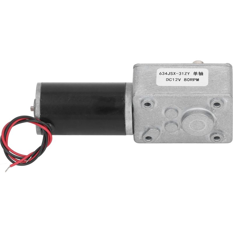 Gleichstrom-12-v-schneckengetriebemotor Mit Selbsthemmung, Einwellig, Reversible Drehzahlreduzierung 634jsx 31zy 80 U/min