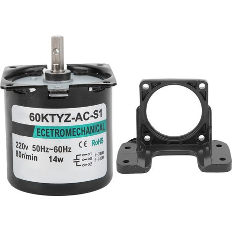 14w 2-wege-wechselstrom-synchronmotor Mit Hochdrehender Permanentmagnet-mittelwellenlagerung Xd60ktyz (80 U/min Ac220v)