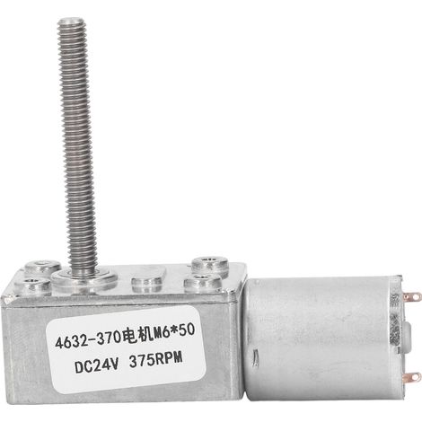 Gleichstrom-schneckengetriebemotor, 375 U/min, Automatische Arretierung, Drehzahlreduzierung, 24 V Dc, M6x50 Mm Gewinde