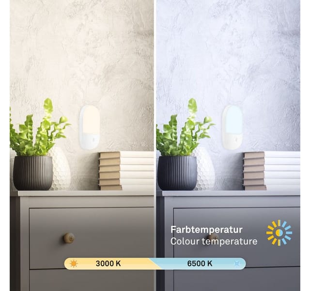 Cct led night light, white, 6xLED
