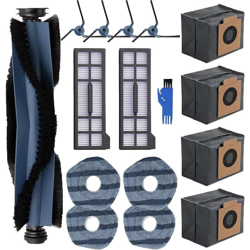 Zubehör Für Saugroboter: Hauptbürste 11 + Filter 12 + Seitenbürste 14 + Tuch 14 + Staubbeutel 14 + Kleine Blaue Bürste 11