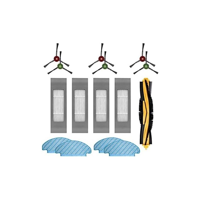 Ersatzfilter, Bürste, Tuch-zubehörset Für Ecovacs Deebot Ozmo T8 Aivi T8max N8 Pro N8 Pro+ T9 T9+ Saugroboter (15-teilig)