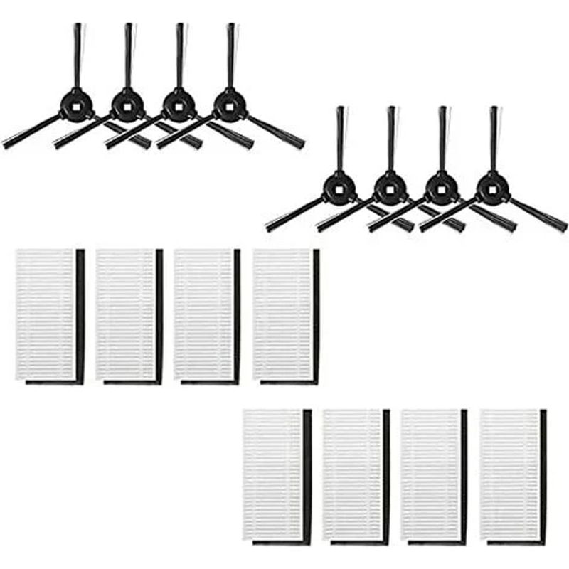 Zubehörset Für Lefant Saugroboter: 8 Seitenbürsten Und 8 Hepa-filter Für Die Modelle T700, M201, M501-a/m501-b/m520, M301 Und T800.