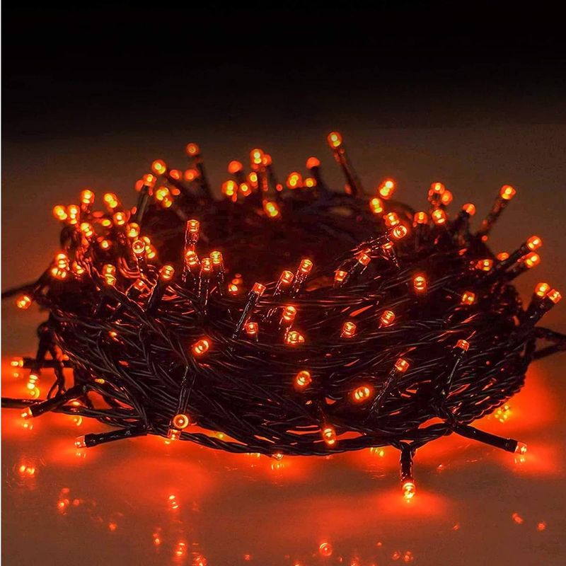Rot, 200 Led-perlen, 40 Funkelnde Flammenlichter, 2,5 Cm Durchmesser, Klare Glasbirnen, Ideal Für Innen-, Außen- Und Weihnachtsdekorationen