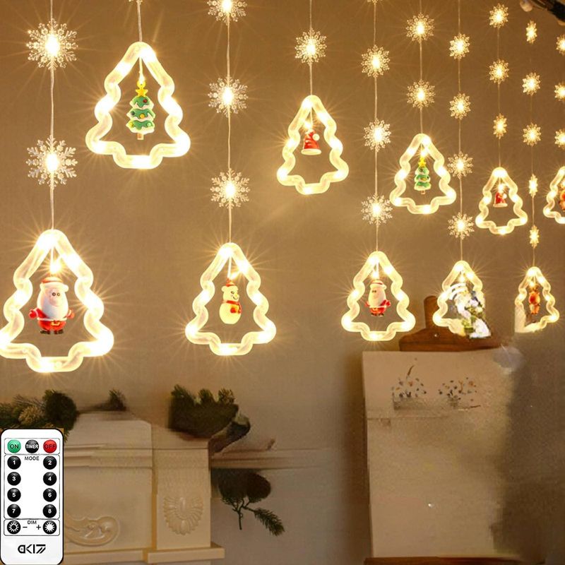 Weihnachtslichterkette, 10 Baumförmige Lichter, 120 Led-perlen, Batteriebetrieben, 3 Meter Lange Wasserdichte Lichterkette, Geeignet Für Schlafzimmer