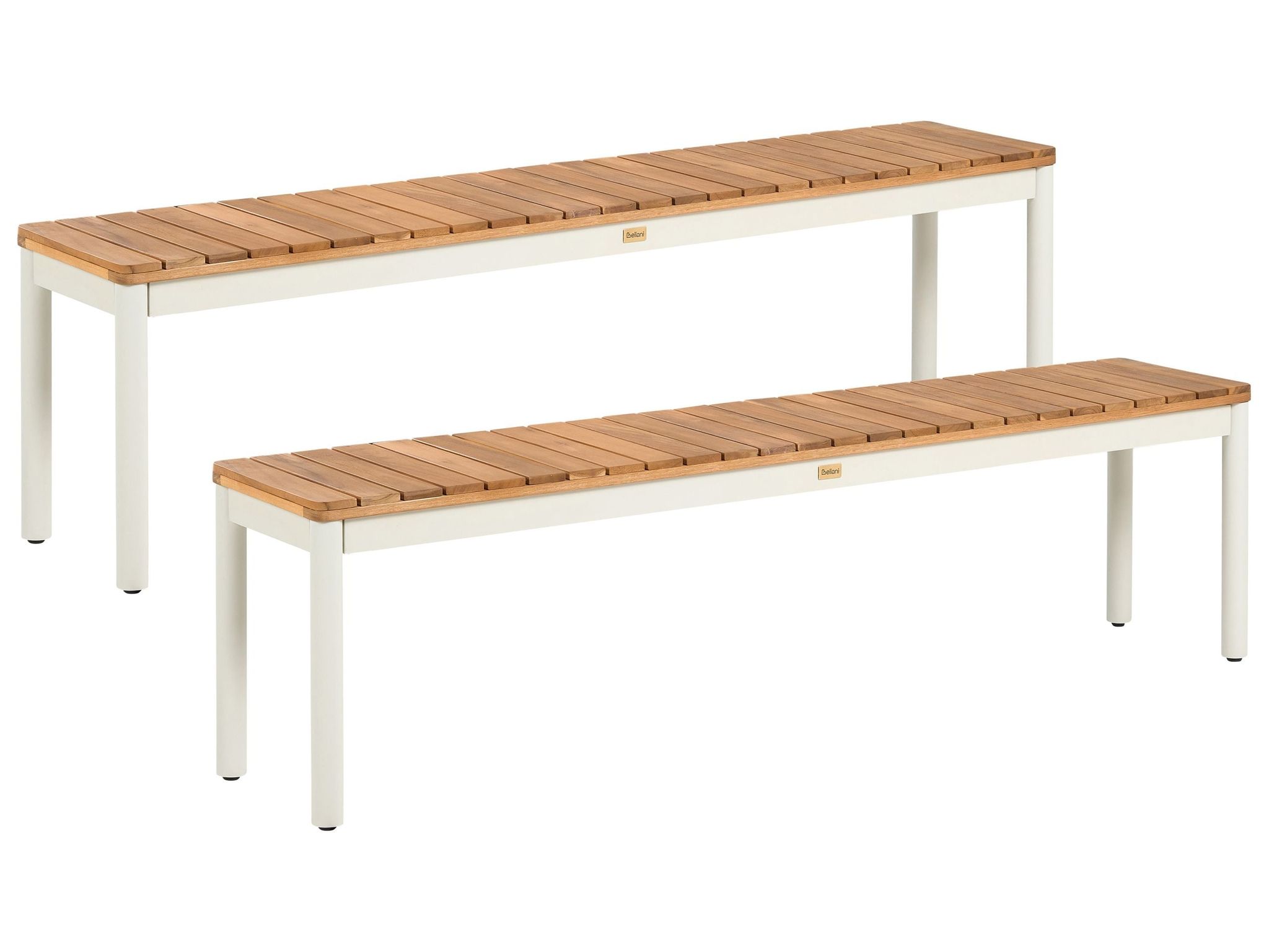 Gartenbänke 2er Set Corricella 32 Cm Akazienholz Braun