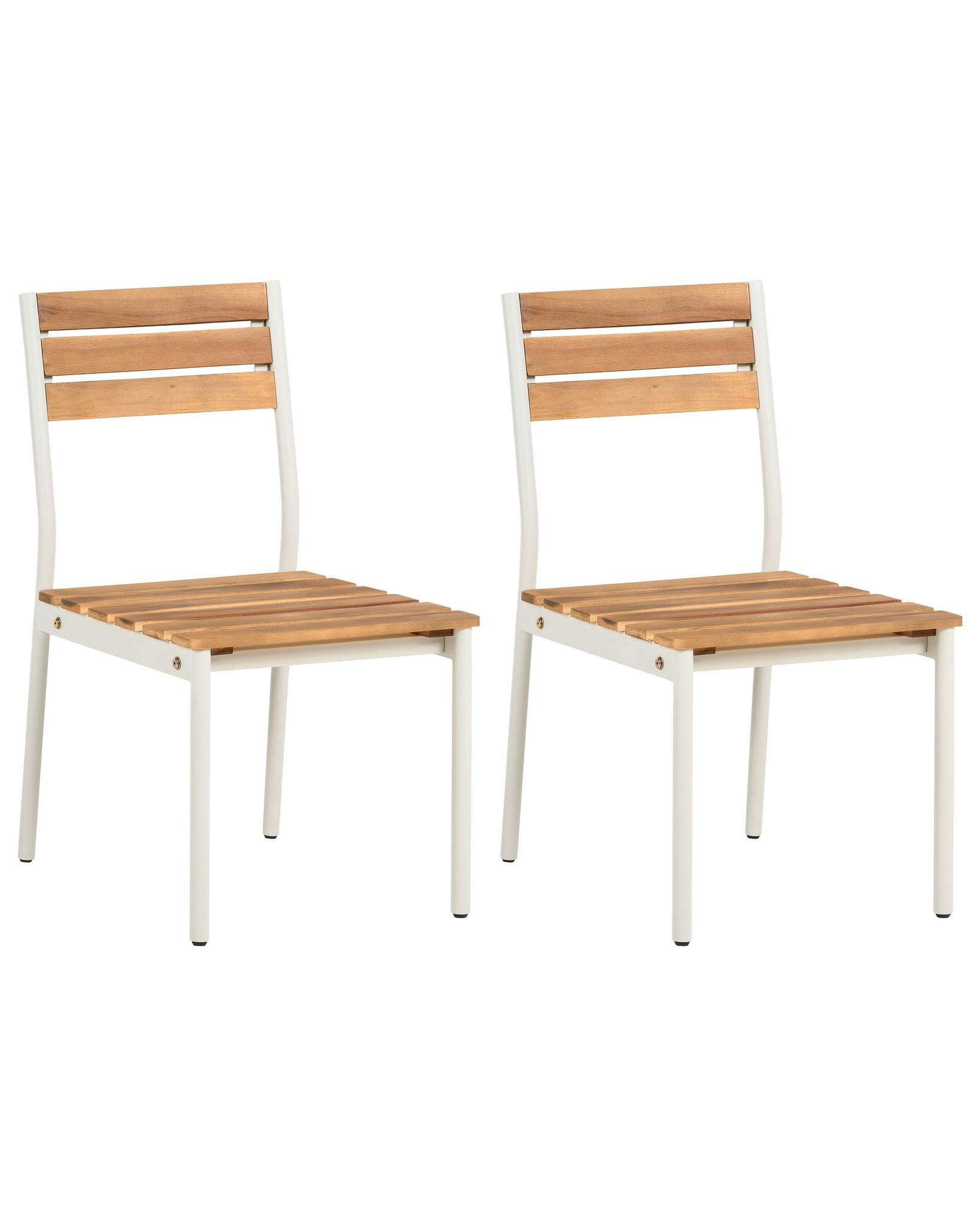 Gartenstuhl 2er Set Corricella Akazienholz Braun