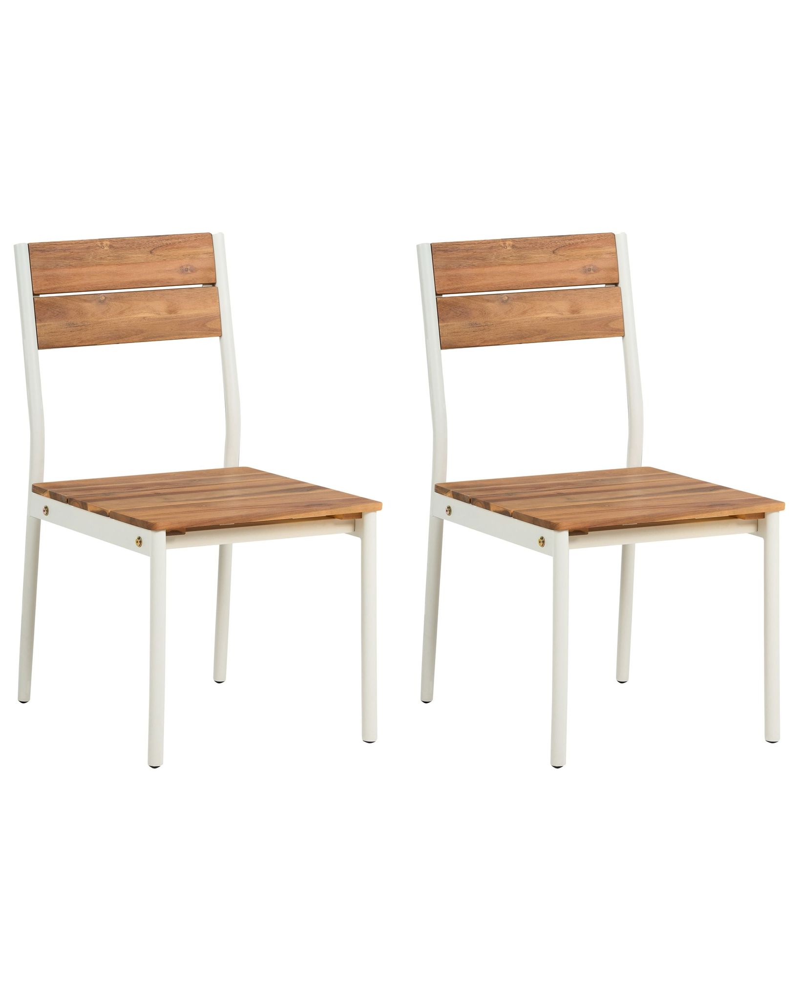 Gartenstuhl 2er Set Giovinazzo Akazienholz Braun