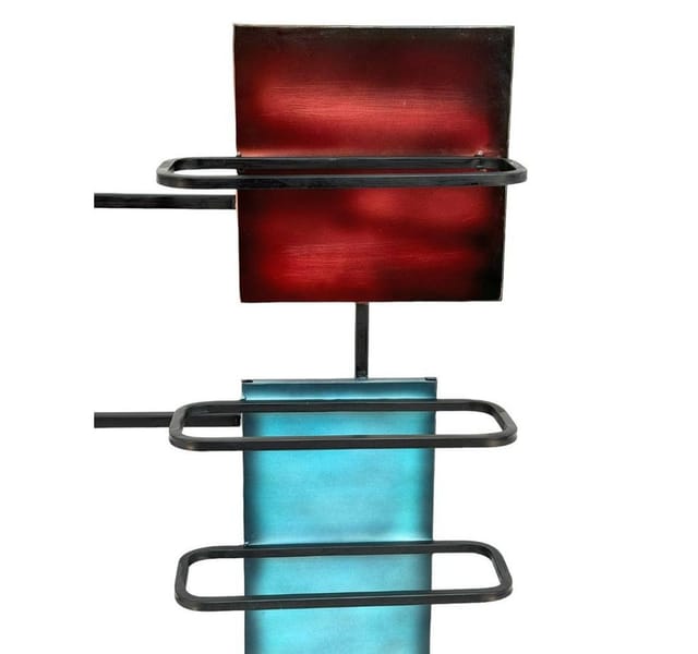 Dandibo - Weinregal Wand Metall Schwarz 8 Flaschen Schmal 96618 Design Flaschenregal Modern Weinständer