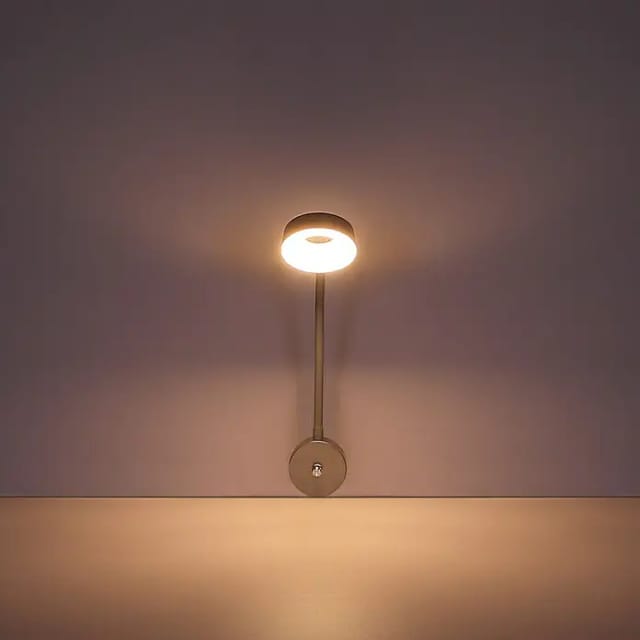 Globo Lighting - led Wand Leuchte Lampe Spot Beweglich Metall Silber Dimmer Direct Plug In Büro